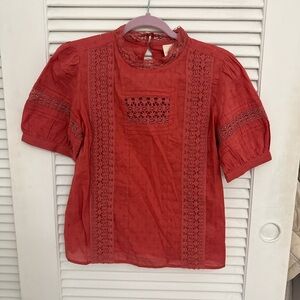 Universal Thread Coral Lace Blouse
